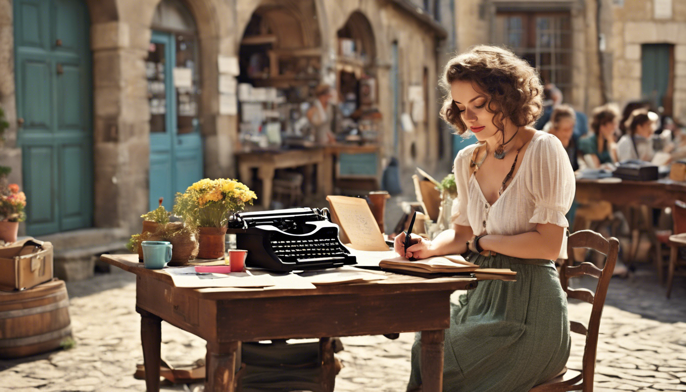 participez à l'atelier d'écriture captivant animé par héloïse à figeac, où la créativité se mêle à l'ambiance unique d'une brocante. une expérience enrichissante pour tous les passionnés d'écriture !